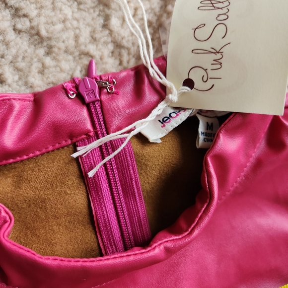 Jealous Tomato Pink Belted Top with Lining & Zippered Back - Picture 12 of 16